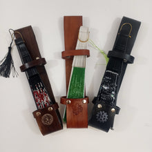 Load image into Gallery viewer, Leather Fan Holder - Renaissance or Steampunk Costume Accessory
