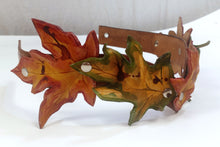 Load image into Gallery viewer, Leather Leaf Crown - Spring Green and Fall Red Oak and Maple Crown
