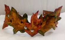 Load image into Gallery viewer, Leather Leaf Crown - Spring Green and Fall Red Oak and Maple Crown
