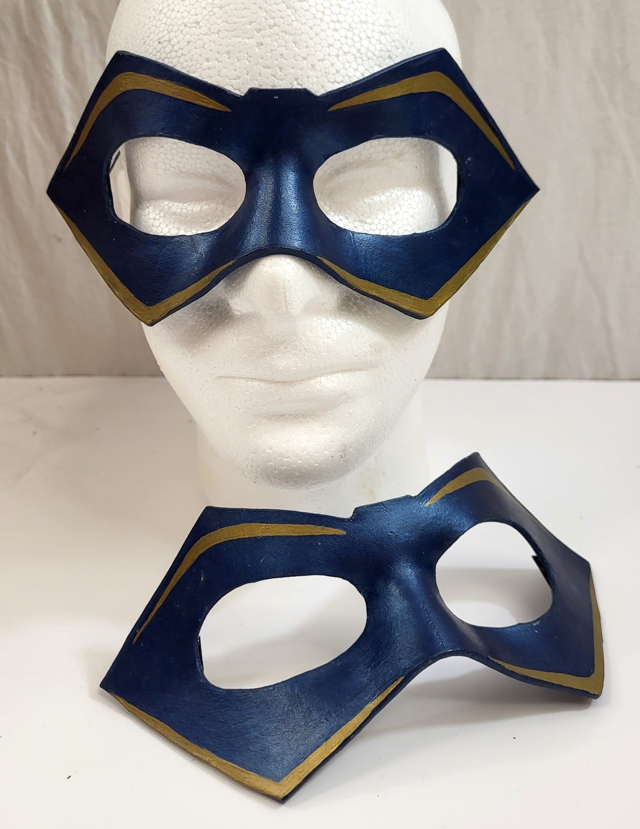 Blue Metallic Ms. Marvel inspired Leather Mask – Wyrd Armouries