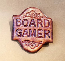 Load image into Gallery viewer, Gamer Pin - LARPer Pin - Leather Word Pin
