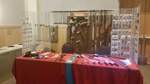 Our shared booth at Madicon 2015. We had to experiment a bit when we had more space than expected - definitely the direction you want a surprise to go!
