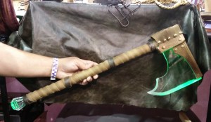 Last minute addition - glowing green axe!