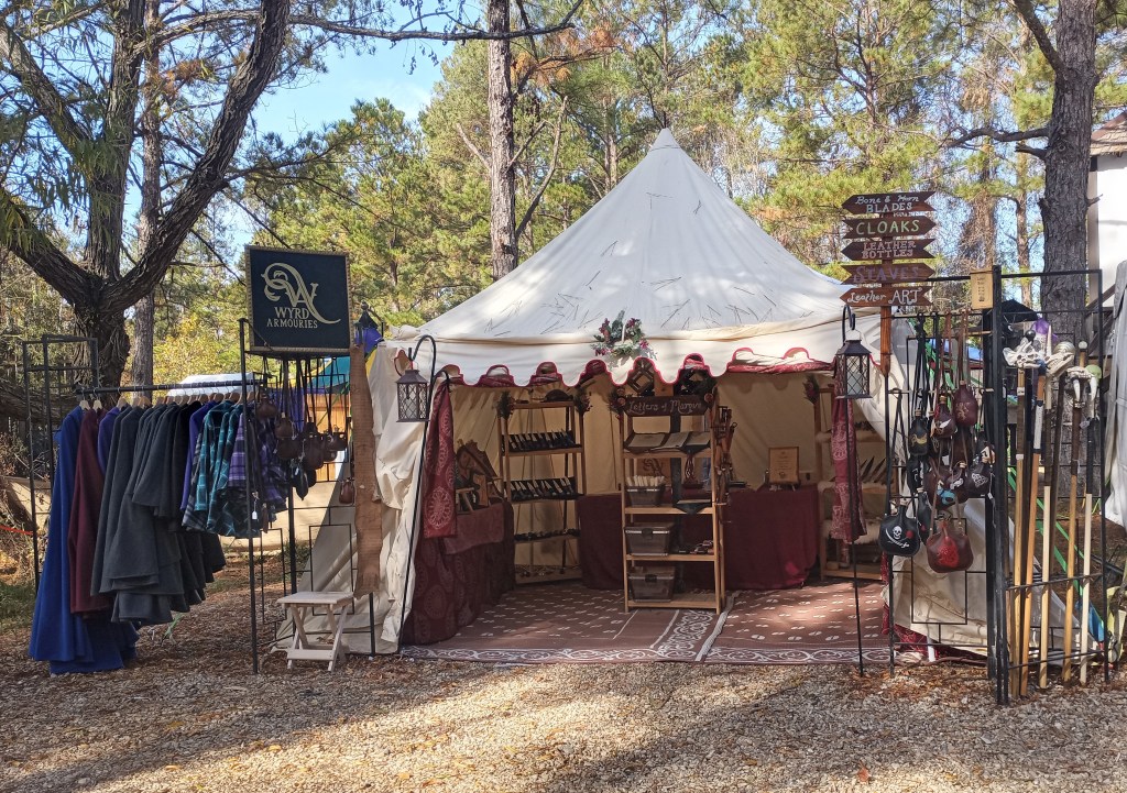 Our medieval style pavilion with our products